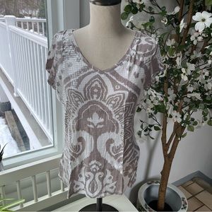 INC International Concepts Sequin Front Tee, Size XL